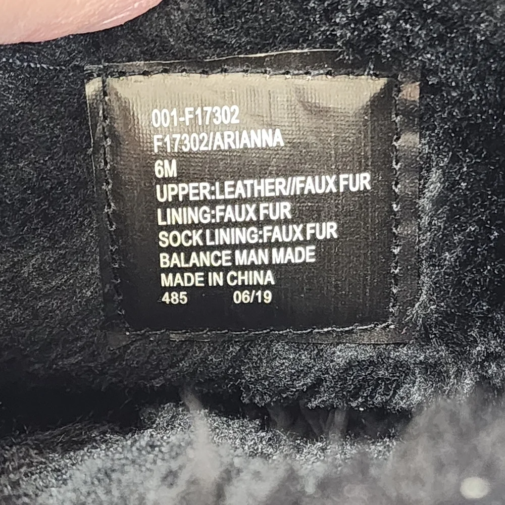 White Mountain Black Faux Fur Winter Boots